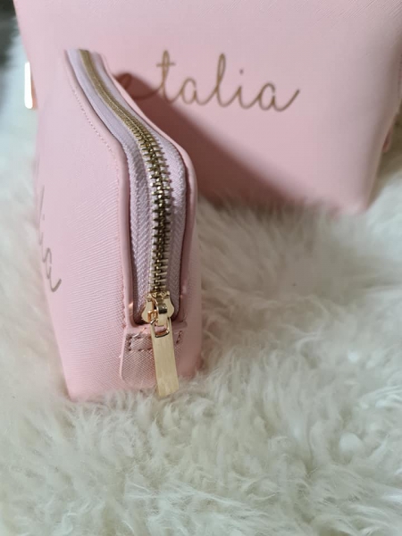 personalisierte Kosmetik Tasche groß in rosa